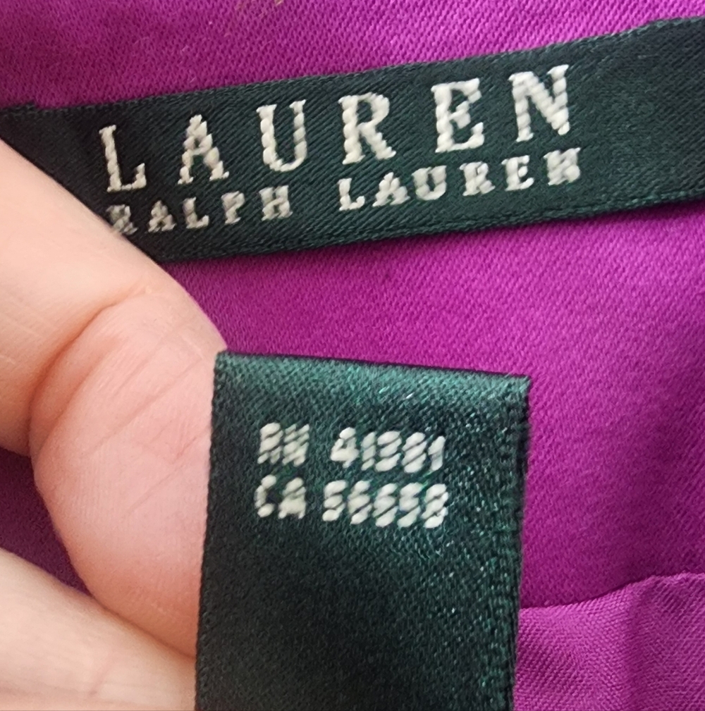 Ralph Lauren Purple Blazer, Size 16, Cotton. - Picture 5 of 10